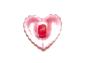 Preview: Bottone per bambini a forma di cuore in plastica rosso 14 mm 0,55 inch